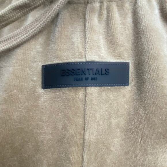 Essentials Fear of God Women's Oak Tan Velour Joggers Sweatpants Size XXS - Picture 9 of 13